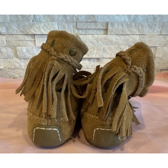 Lucky Brand Women's Ahbey Suede Faux Fur Lined Moccasin Ankle Boots Size 8 - Picture 6 of 8